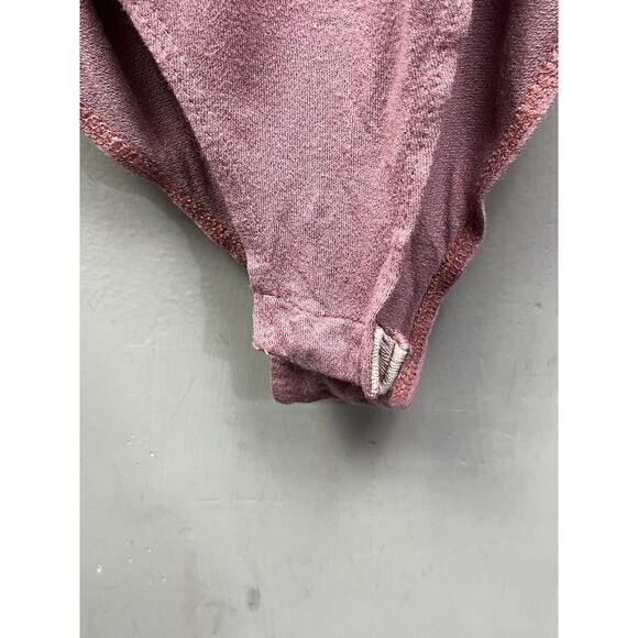 Haute Project Los Angeles Body Suit Women's Size Large Mauve Ruffle Stretch - Picture 4 of 6
